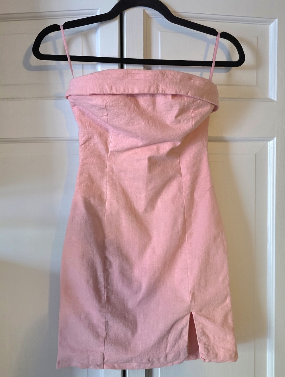 MABLE Blush Strapless Mini Dress Size Small Cotton Soft Girl Feminine